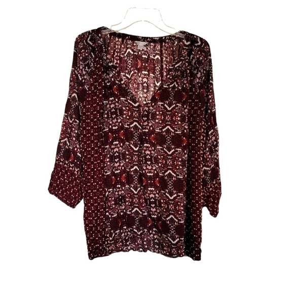 Cato Est. 1946 Plus size top 26/28W red and white print top - Picture 1 of 5